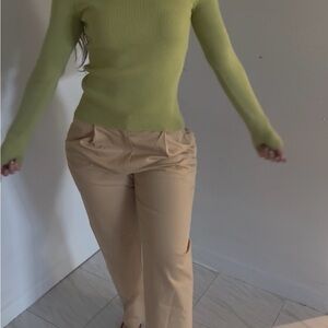 Olive Green Turtleneck Sweater
